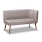 Baxton Studio Odessa Mid-Century Modern Grey Fabric and Walnut Brown Finished Wood 4-Piece Dining Nook Set 175-10843-10842-10840-Zoro - alternate 2